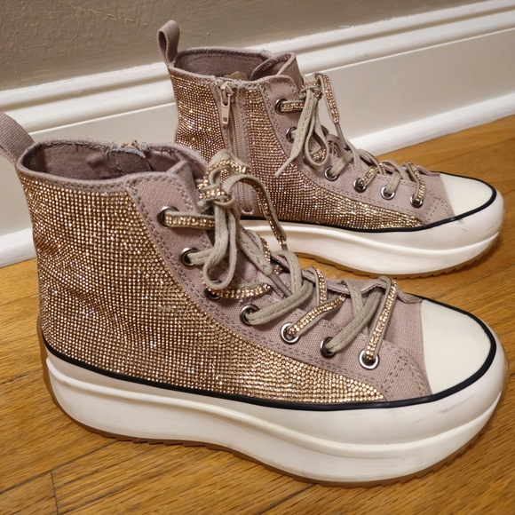 Steve Madden Shoes - Steve Madden Glittery High-Top Sneakers